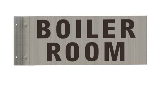 Boiler Room Sign -Two-Sided/Double Sided Projecting, Corridor