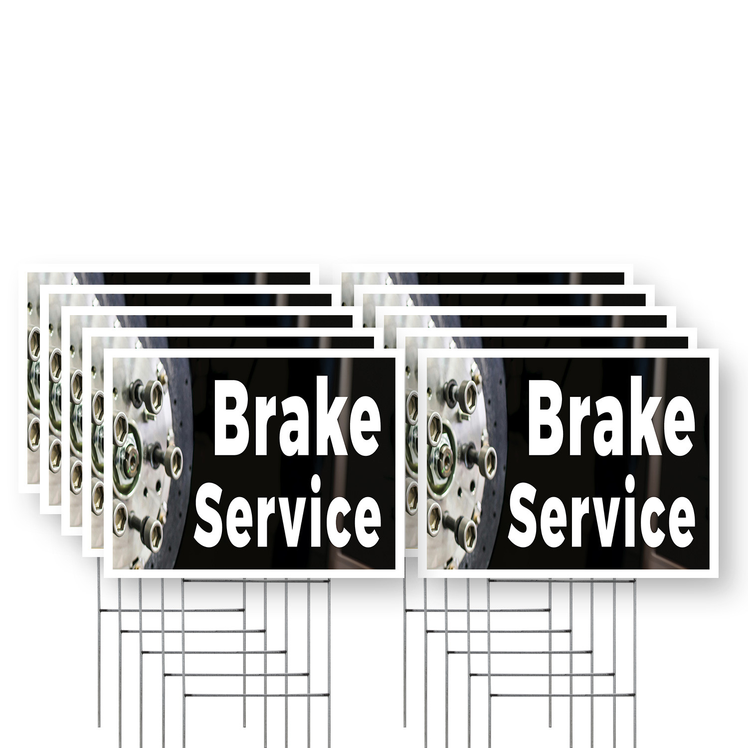 Brake Service Yard Sign Auto Repairs, Safety Inspections, Expert Mechanics