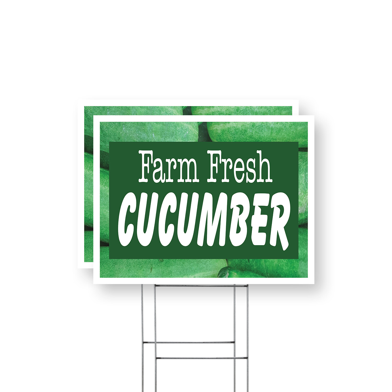 Farm Fresh Cucumber Yard Sign Fresh Vegetables, Healthy Snacks, Grocery Stalls