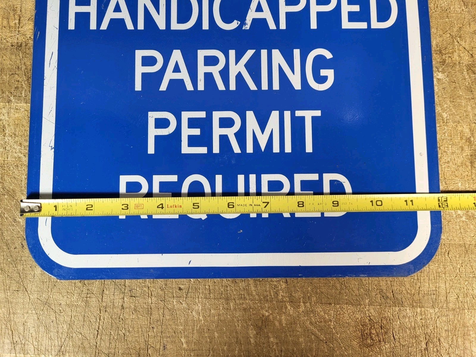 Handicapped Parking Permit Required 12″x18” Heavy Steel Sign 2 lbs 13 oz