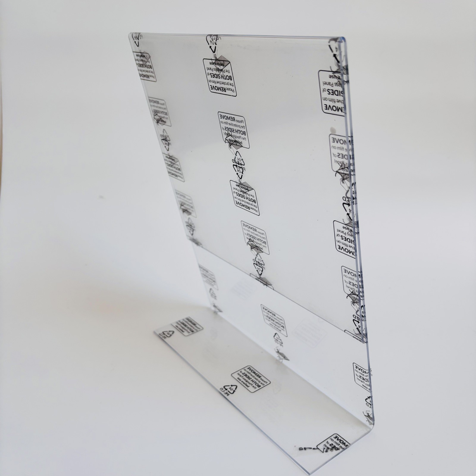 Lot Of 4 Clear Acrylic 8.5″x11″ Photo Frames Vertical Display E1-061