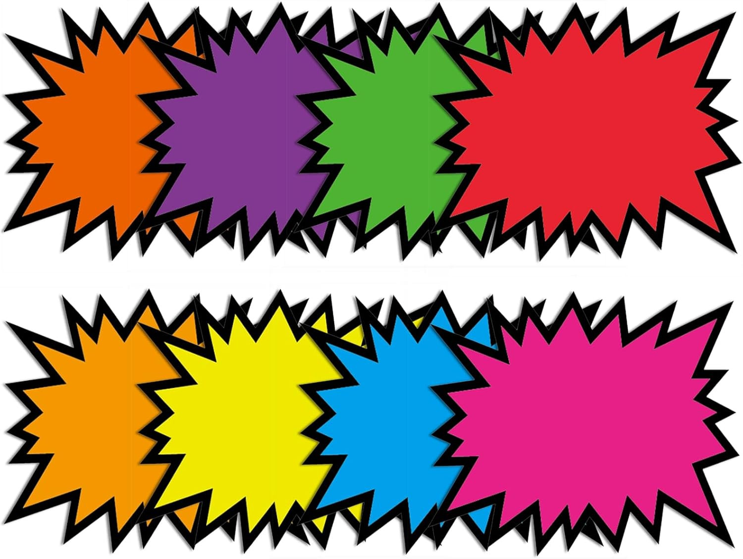 5.5X7In Fluorescent Starburst Signs 80Pcs Retail Garage Sale Price Tags | 80Pcs