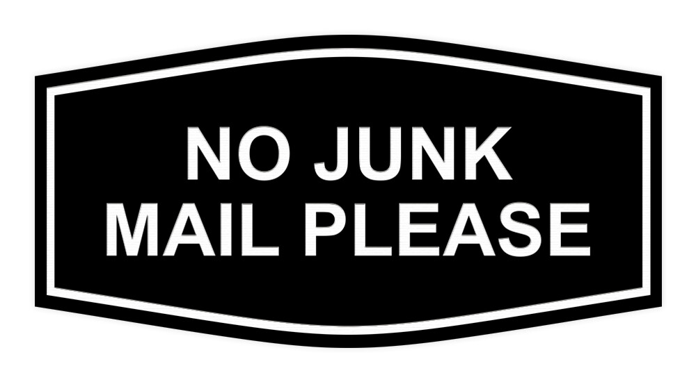 Signs ByLITA Fancy No Junk Mail Please Sign