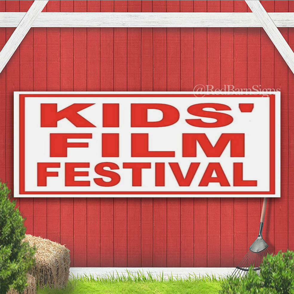 KIDS FILM FESTIVAL Indoor Outdoor Banner Sign with grommets