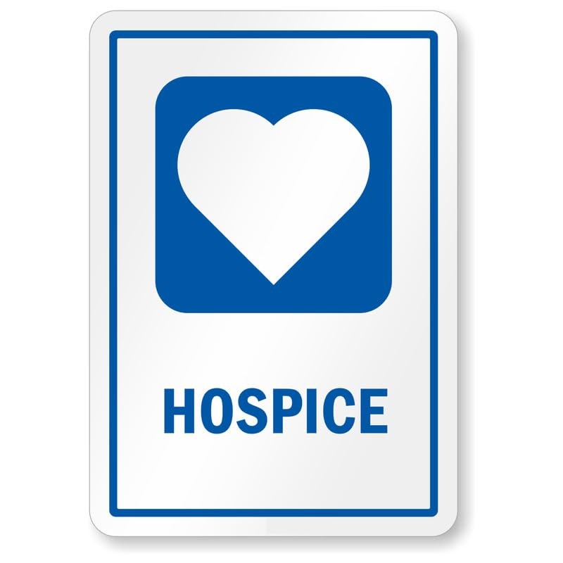 Hospice Heart Symbol Aluminum Weatherproof Sign b01930