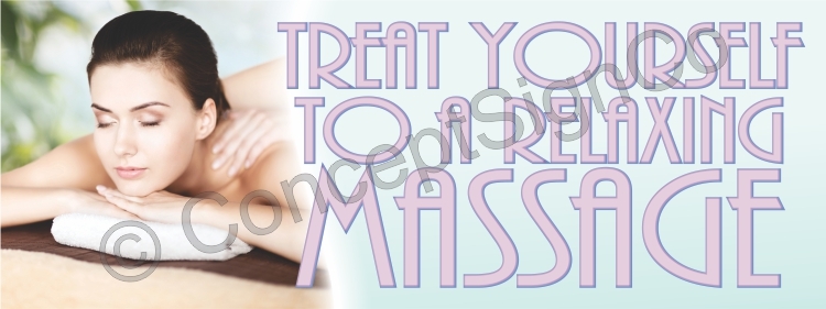 3’x8′ TREAT YOURSELF TO A RELAXING MASSAGE BANNER LARGE Sign Therapy Spa Chinese
