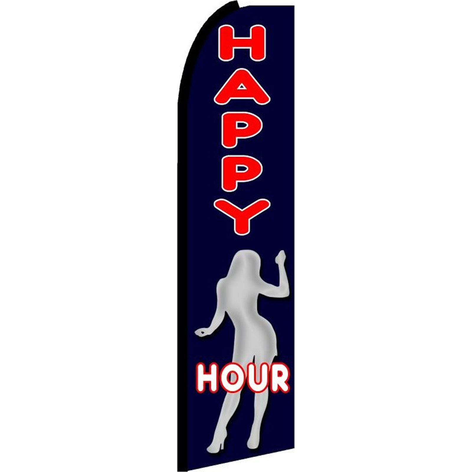 Happy Hour 3 ft X 11 1/2 ft Swooper Flag (Hardware Sold Separately)