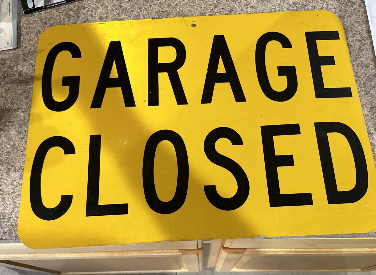 Horizontal Metal Sign Garage Closed Weatherproof Street Signage 24×18” Aluminum