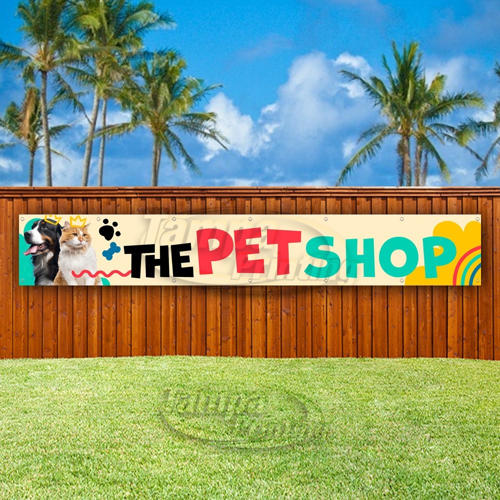 THE PET SHOP Advertising Animals Store Vinyl Banner Flag Sign USA XL02035