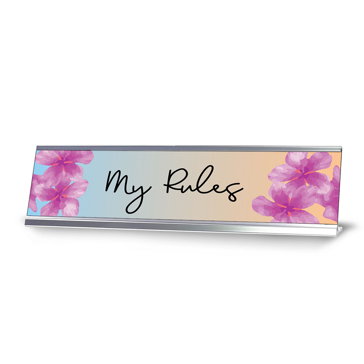 My Rules, Designer Office Gift Desk Sign (2 x 8″)
