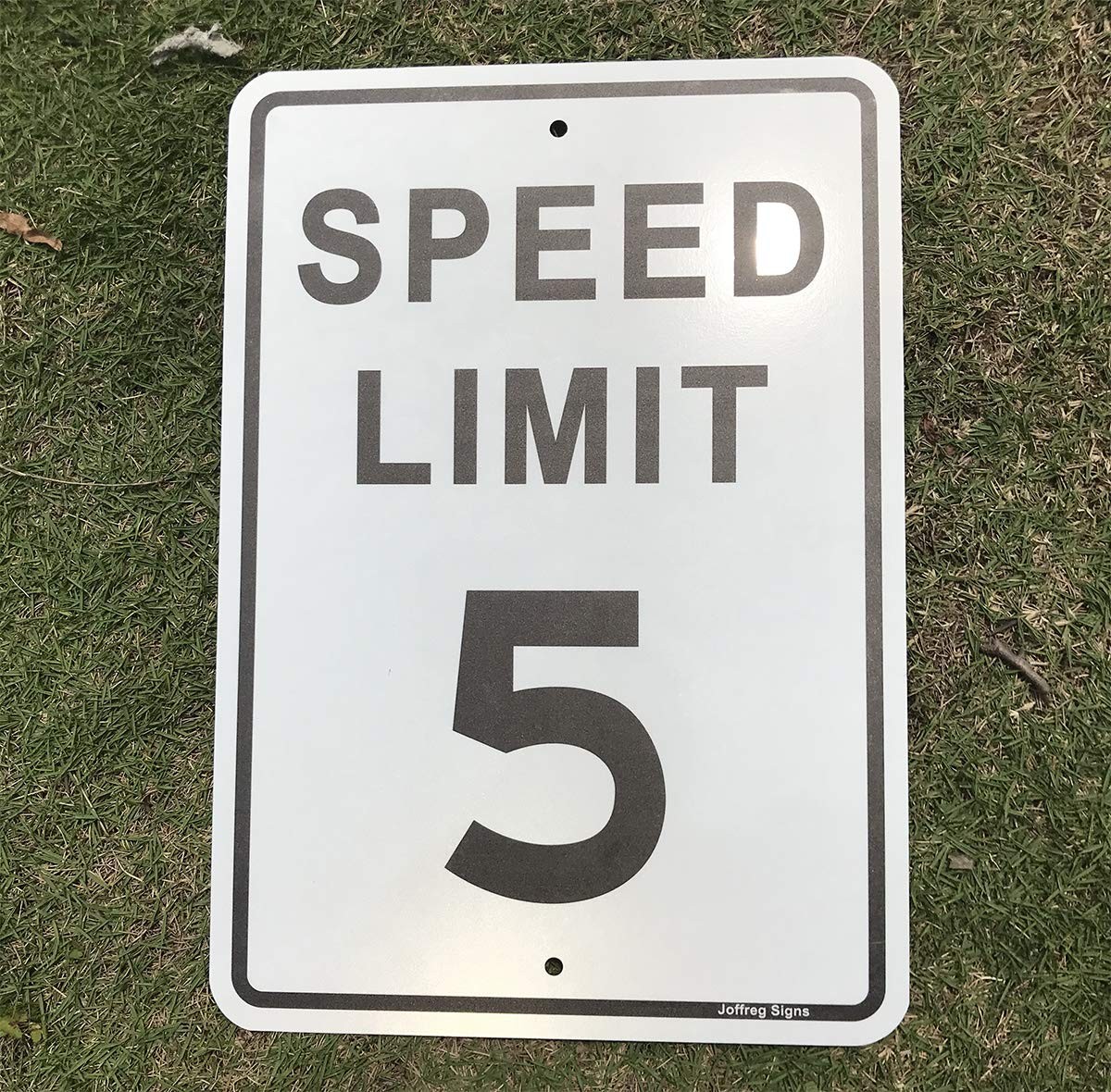 2 Pack Speed Limit 5 MPH Sign 17×12 Inch Reflective Aluminum Traffic Board