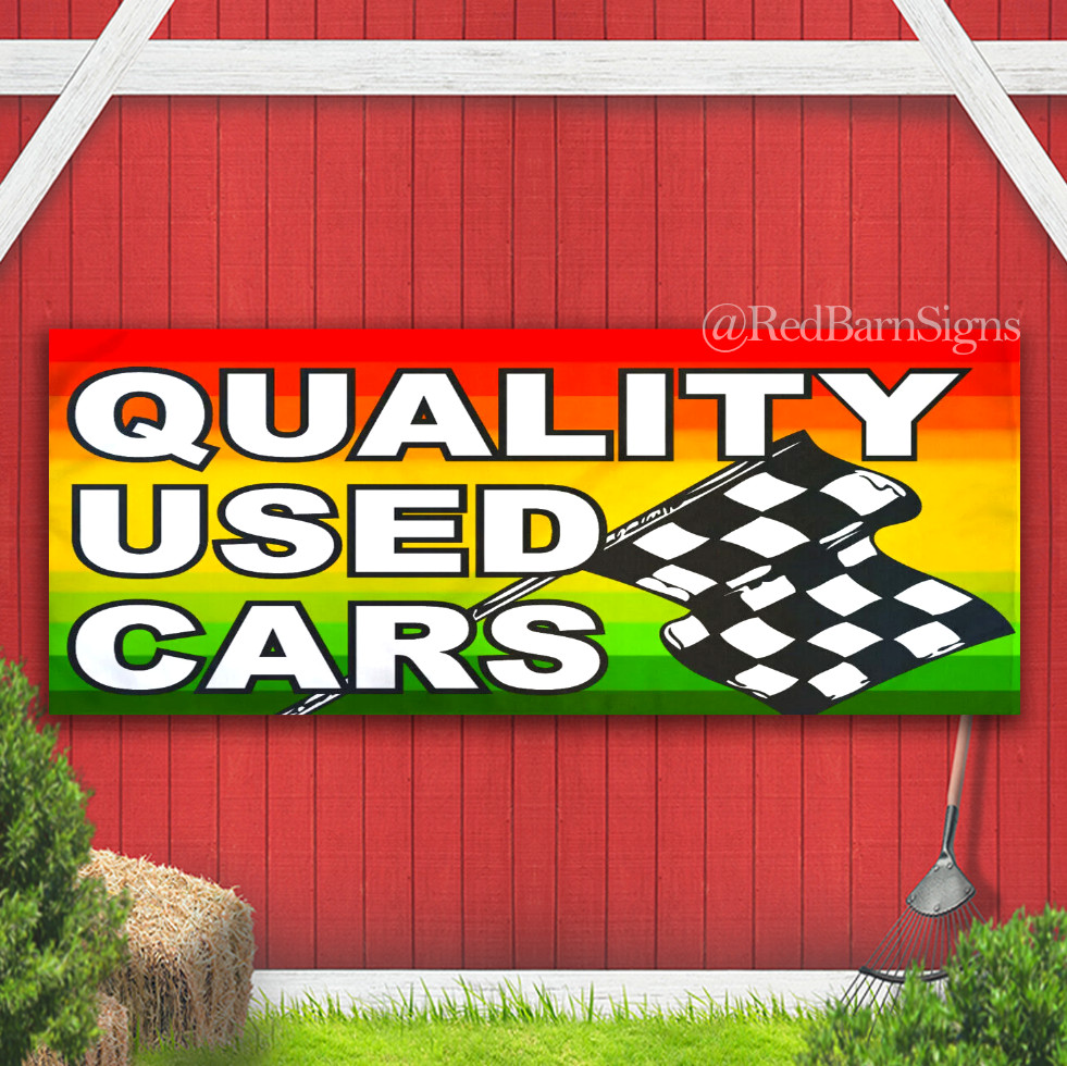 QUALITY USED CARS Business Advertising Sign Car Lot Auto Dealership