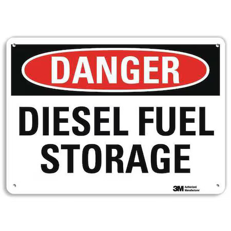 Lyle U3-1299-Na_10X7 Danger Sign, 10″ W, 7″ H, 0.040″ Thickness,