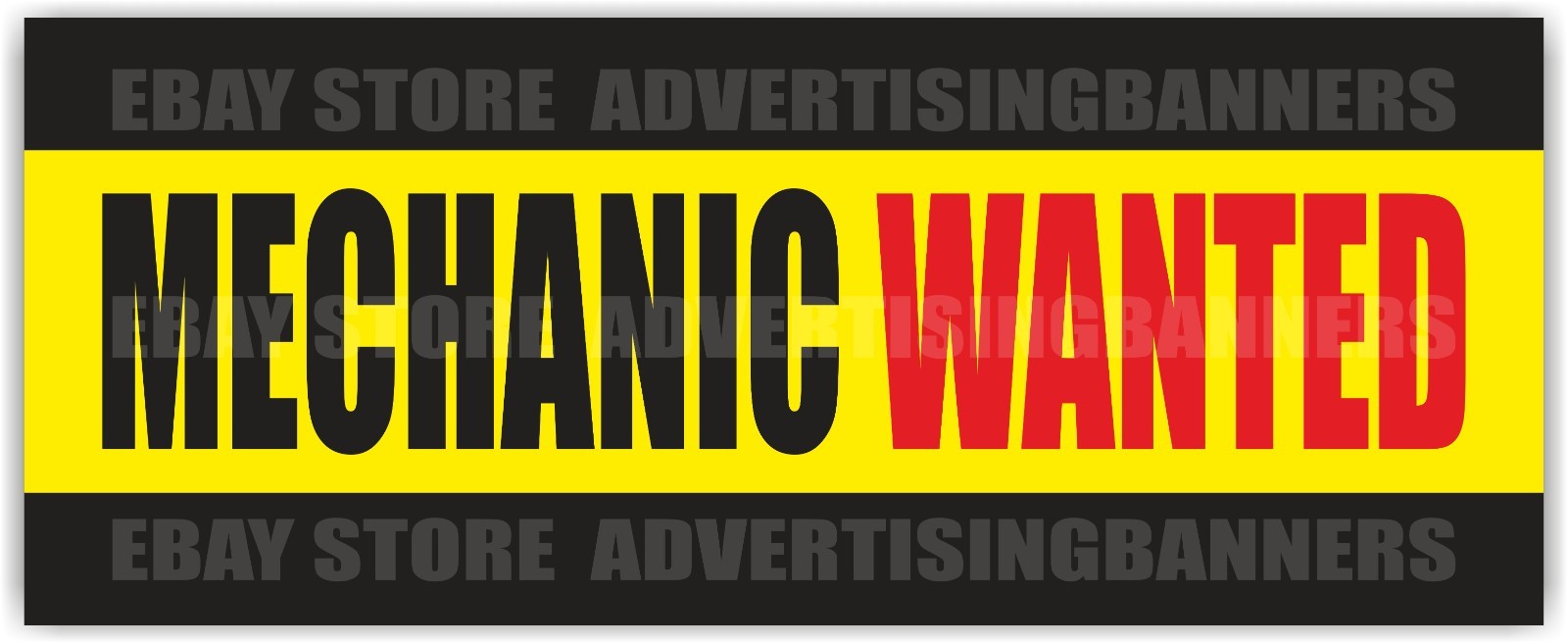 MECHANIC WANTED Advertising Banner Vinyl Sign Repair Service Hiring Now Jop