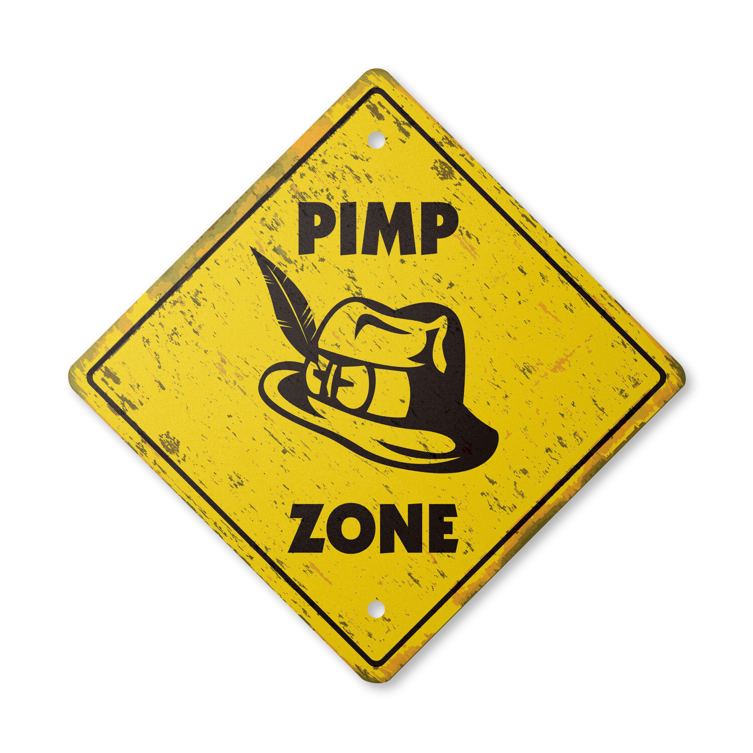 Pimp Vintage Crossing Sign Xing Plastic Rustic new pimpin hooker hat shoes pimpm