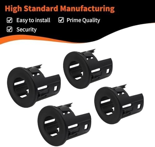 4X Parking Assist Sensor Mount Bracket Bezels Compatible with 2014-2018 R-am 150