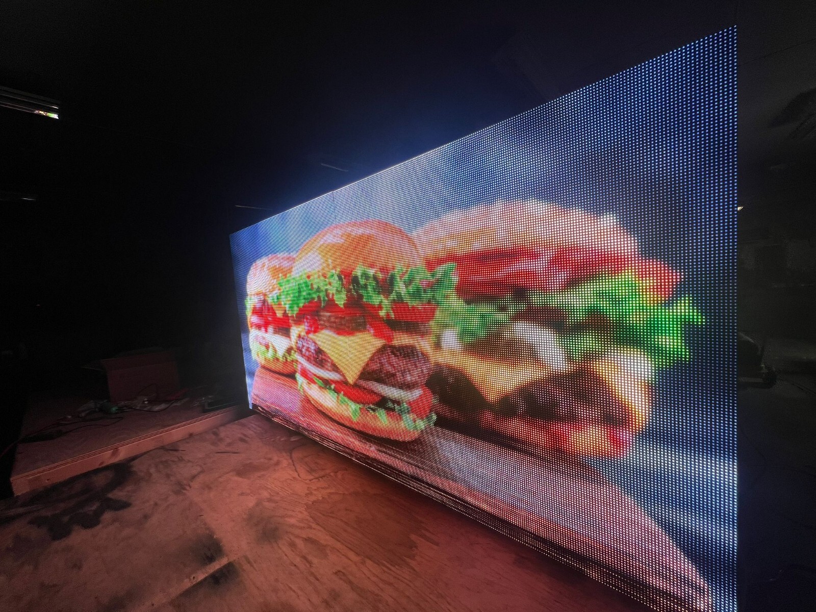 2 Sided LED Sign Full Color P10mm Outdoor/Indoor 37.75 X 75.5″ Wifi photo video