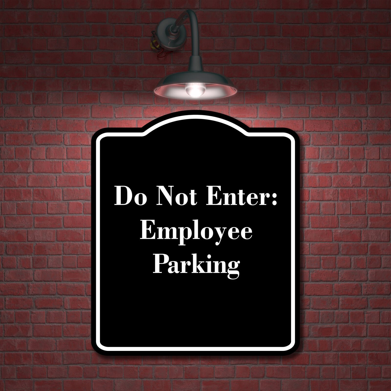 Do Not Enter Employee Parking BLACK Aluminum Composite Sign