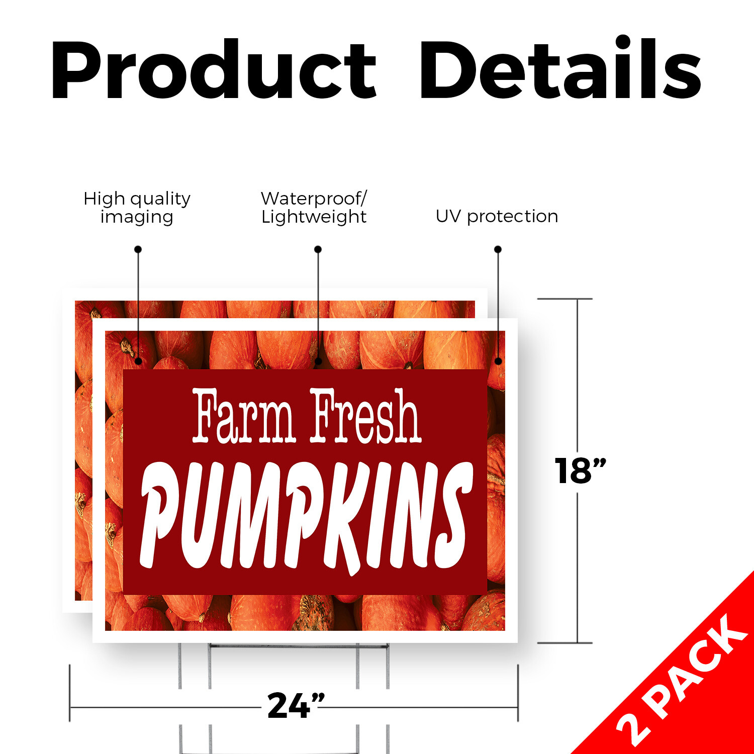 Farm Fresh Pumpkins Yard Sign Seasonal Favorites, Local Farms, Freshly Picked