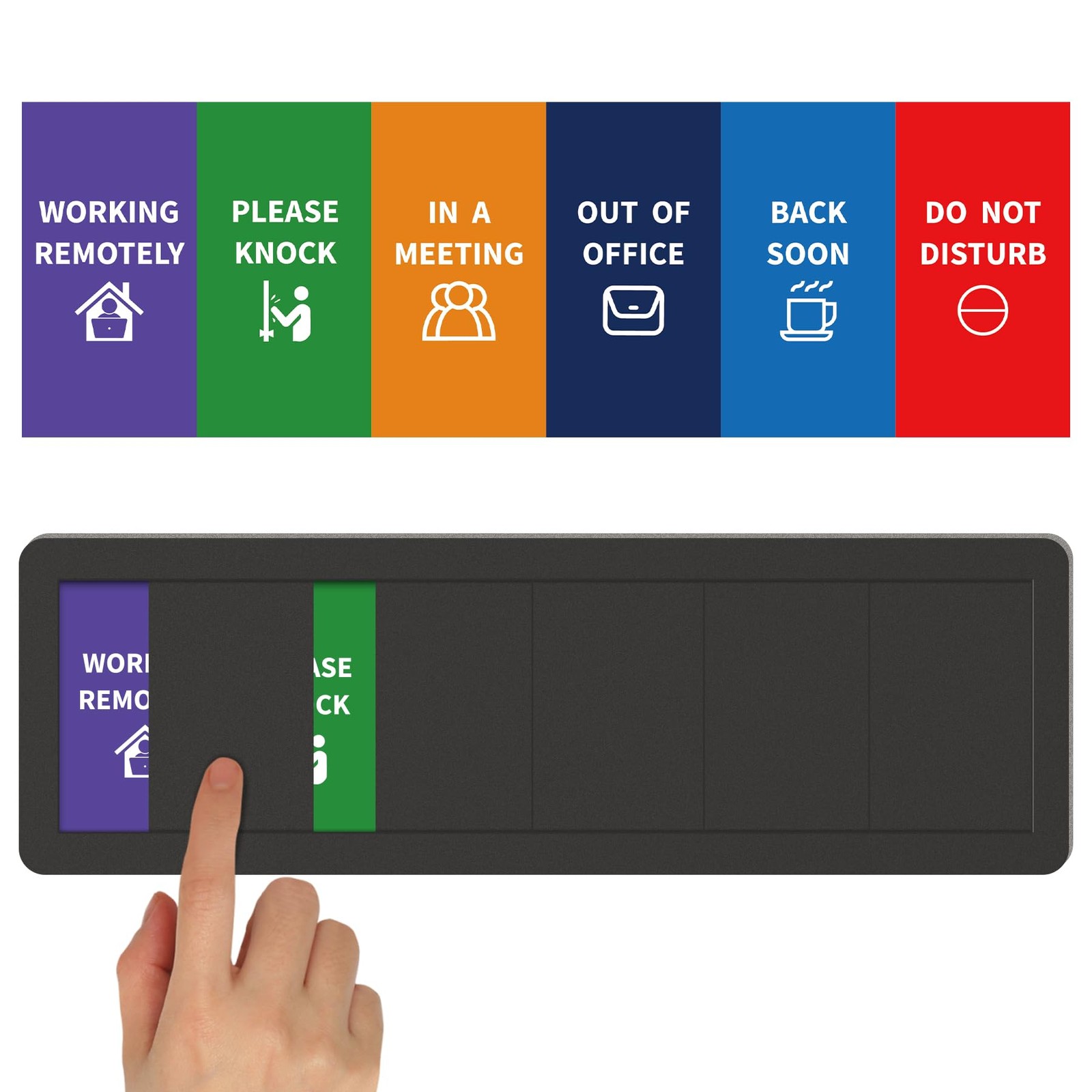 Office Door Signs-6 Options Door Signs -In A Meeting Sign/Out Of Office/Do No…