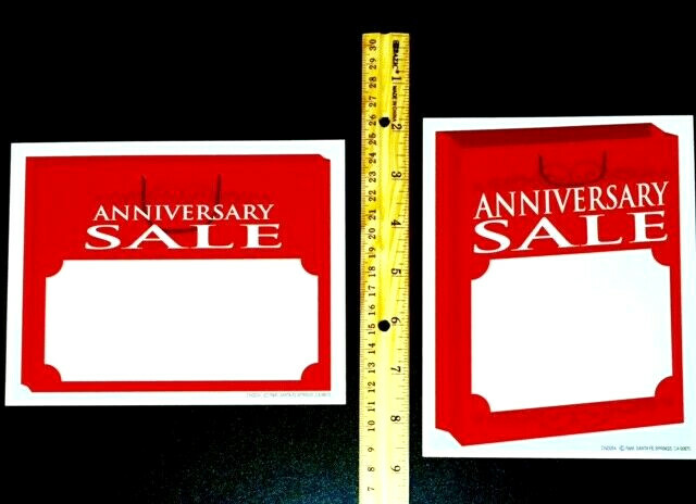 (BEST NEW 2 WAY SIGNAGE!) 24/PACK ⭐ ANNIVERSARY SALE ⭐RETAIL STORE SUPLIES SIGNS