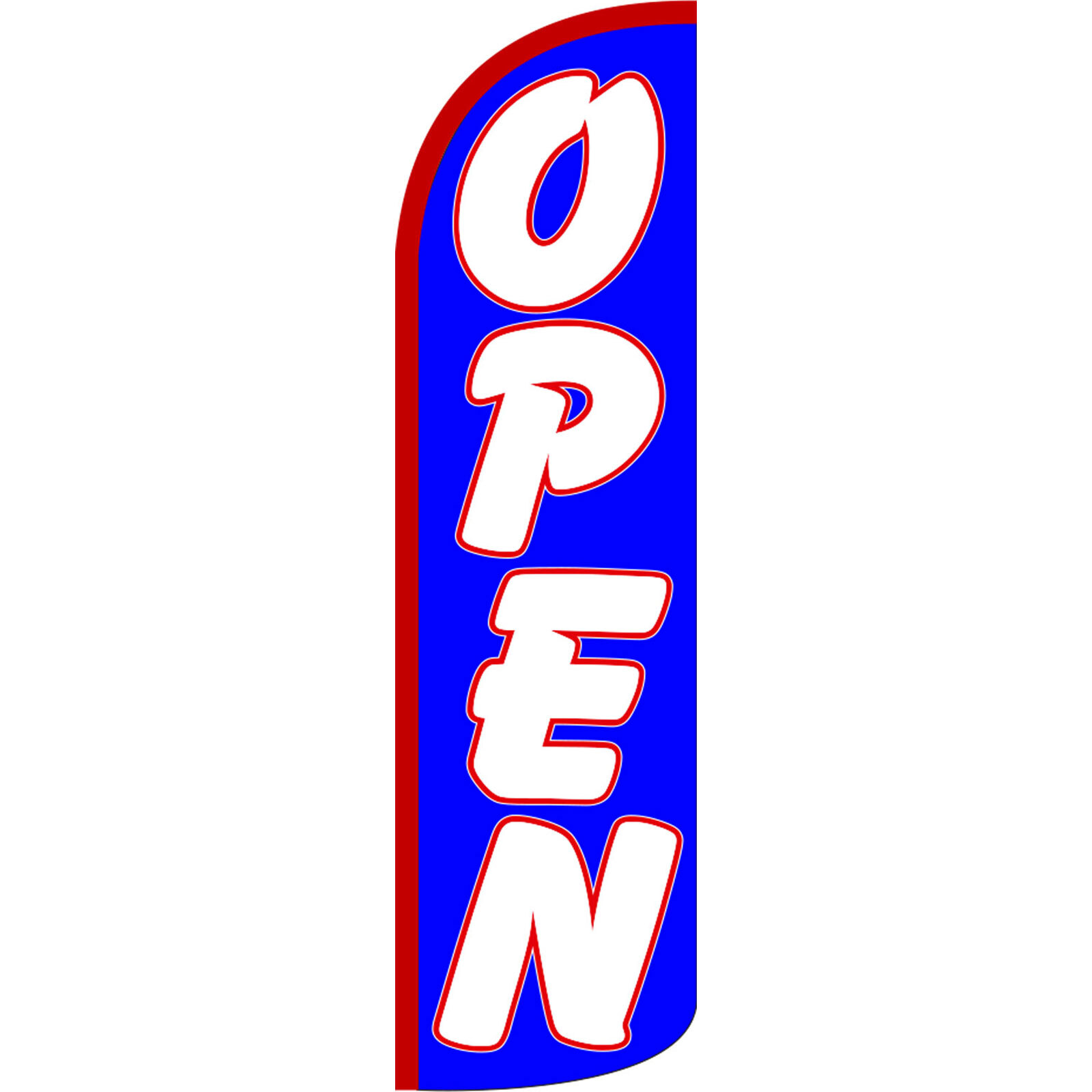 Open Blue 3 ft X 11 1/2 ft Windless Swooper Flag (Flag Only)