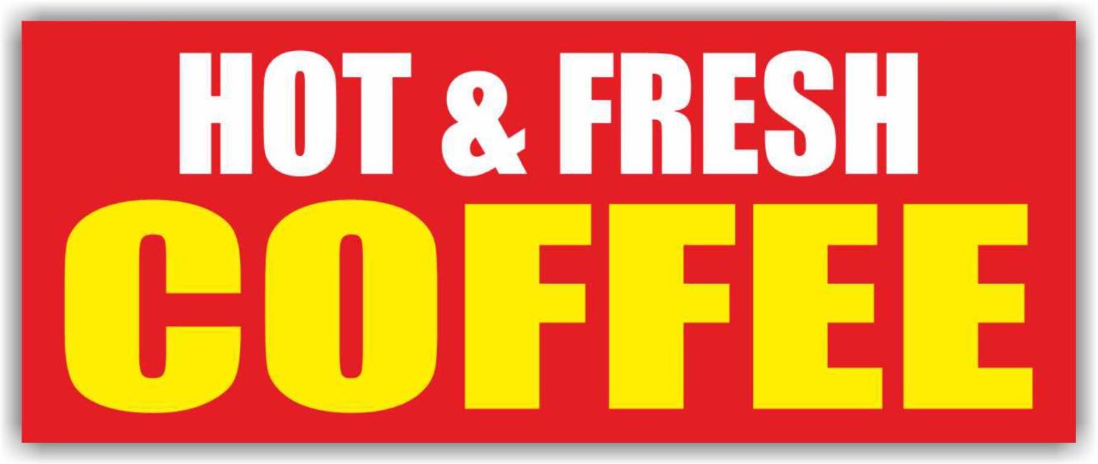 HOT FRESH COFFEE Advertising Banner Vinyl Mesh Sign cold fruit juice bar tea ice