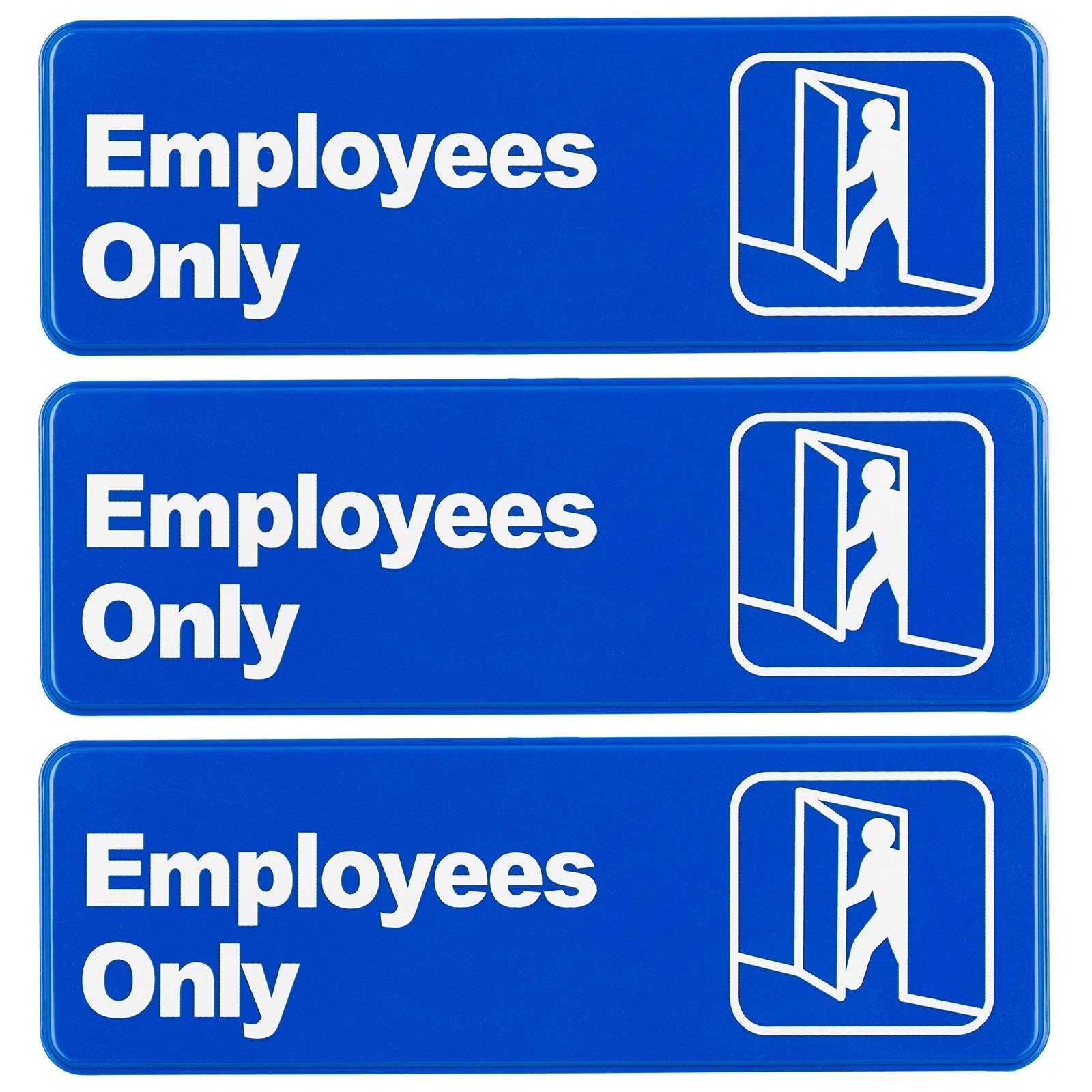 Excello Global Products Employees Only Sign: Easy to Mount Informative Plasti…