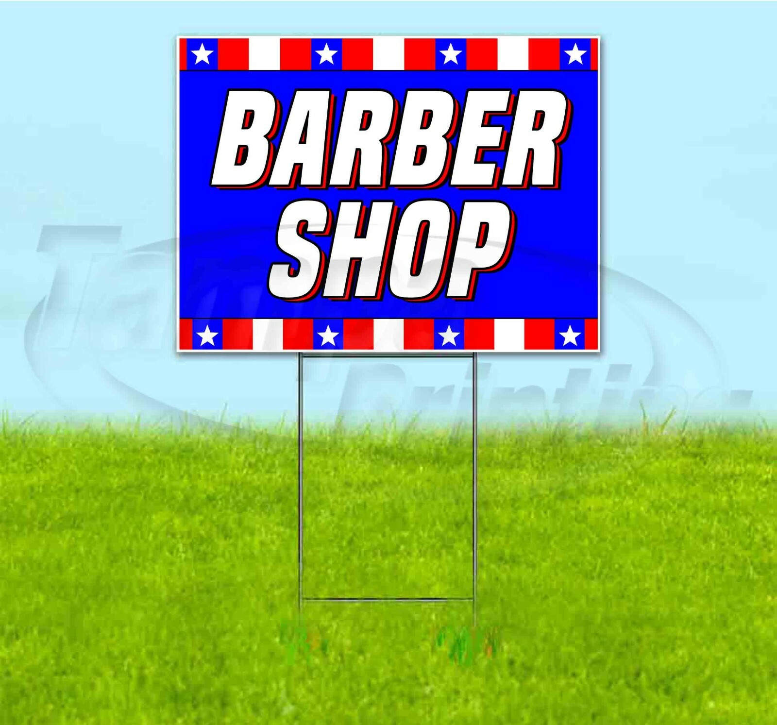 BARBER SHOP 18×24 Yard Sign WITH STAKE Corrugated Bandit USA BUSINESS SALON