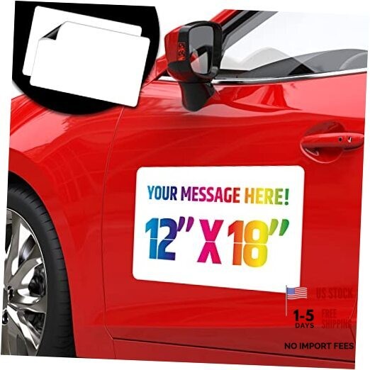 Premium Magnetic Car Signs (Blank) – Will Never Fly Off Your 18″x12″
