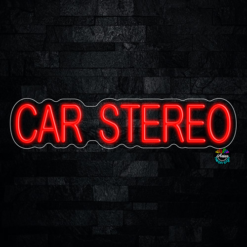 Car Stereo LED Neon Sign 27″L x 6″H #32130