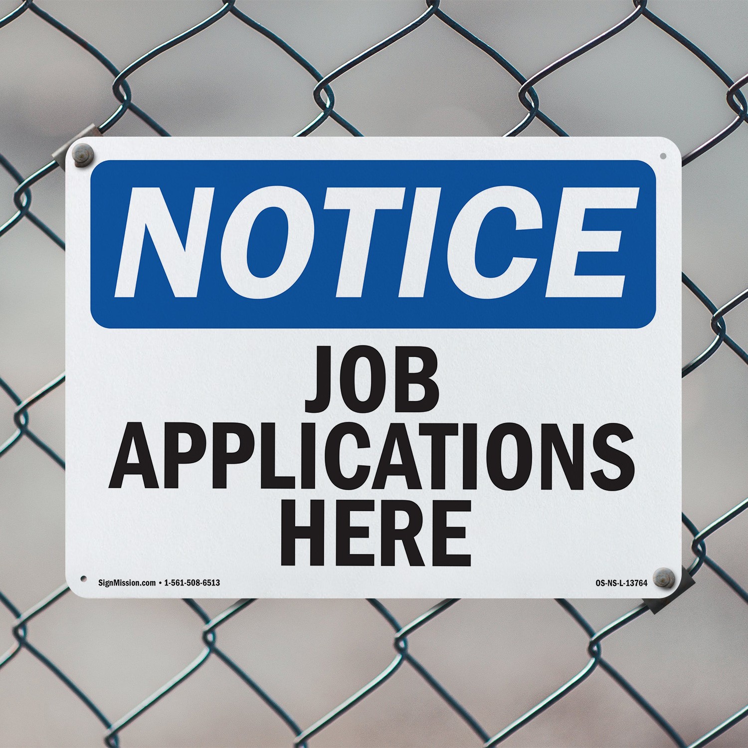 Job Applications Here OSHA Notice Sign Metal, Plastic, Or Decal – 5 or 10 Pack