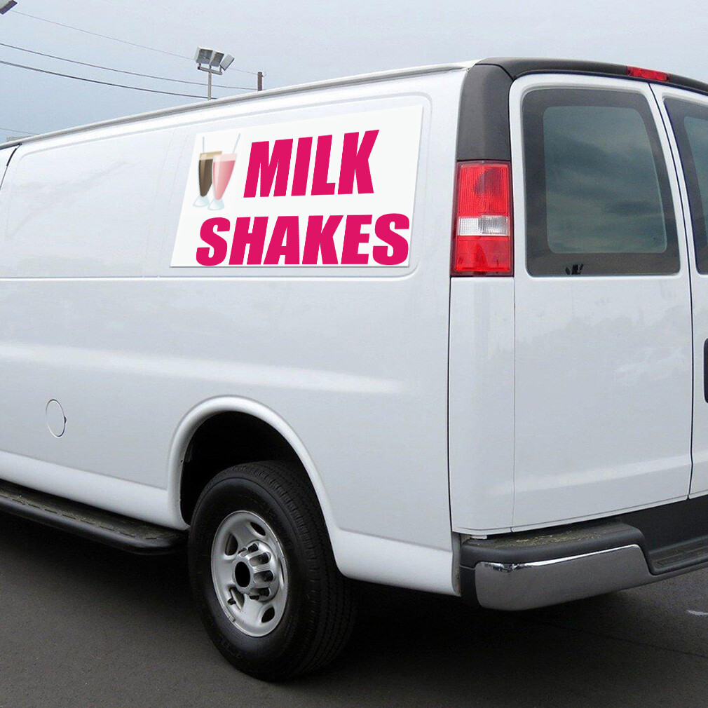 Car Magnet Set of 2 Milk Shakes Outdoor Advertising Printing G Industrial Sign