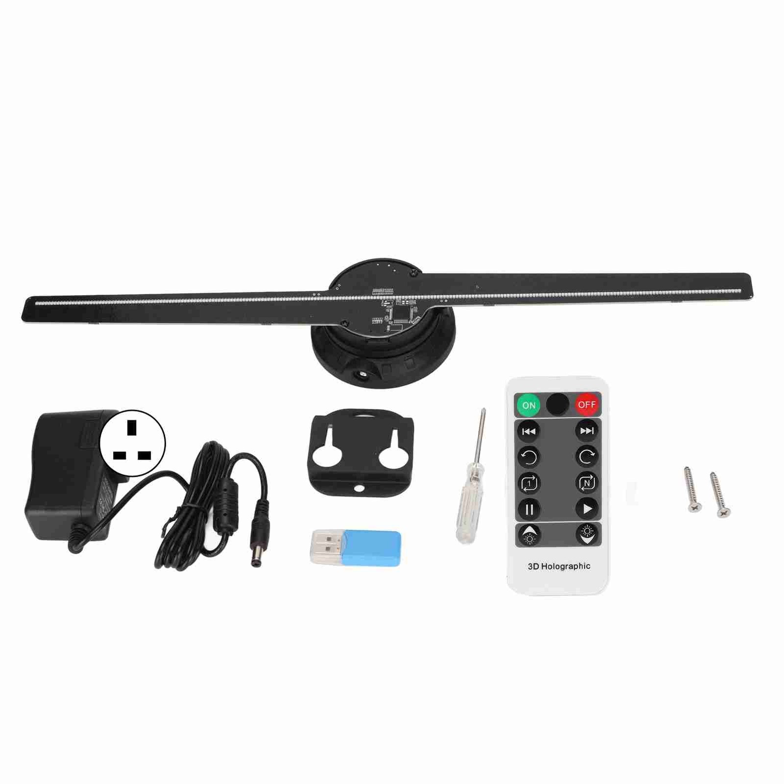 42cm DF‑42 3D Holographic Fan Advertising Machine 2 Blade LED Projection Fa SXOZ
