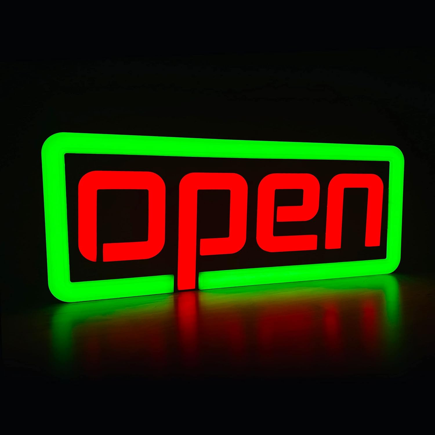 [New 2025] Jumbo 30” X 13” Ultra Bright LED Neon Open Sign — Remote Controlle