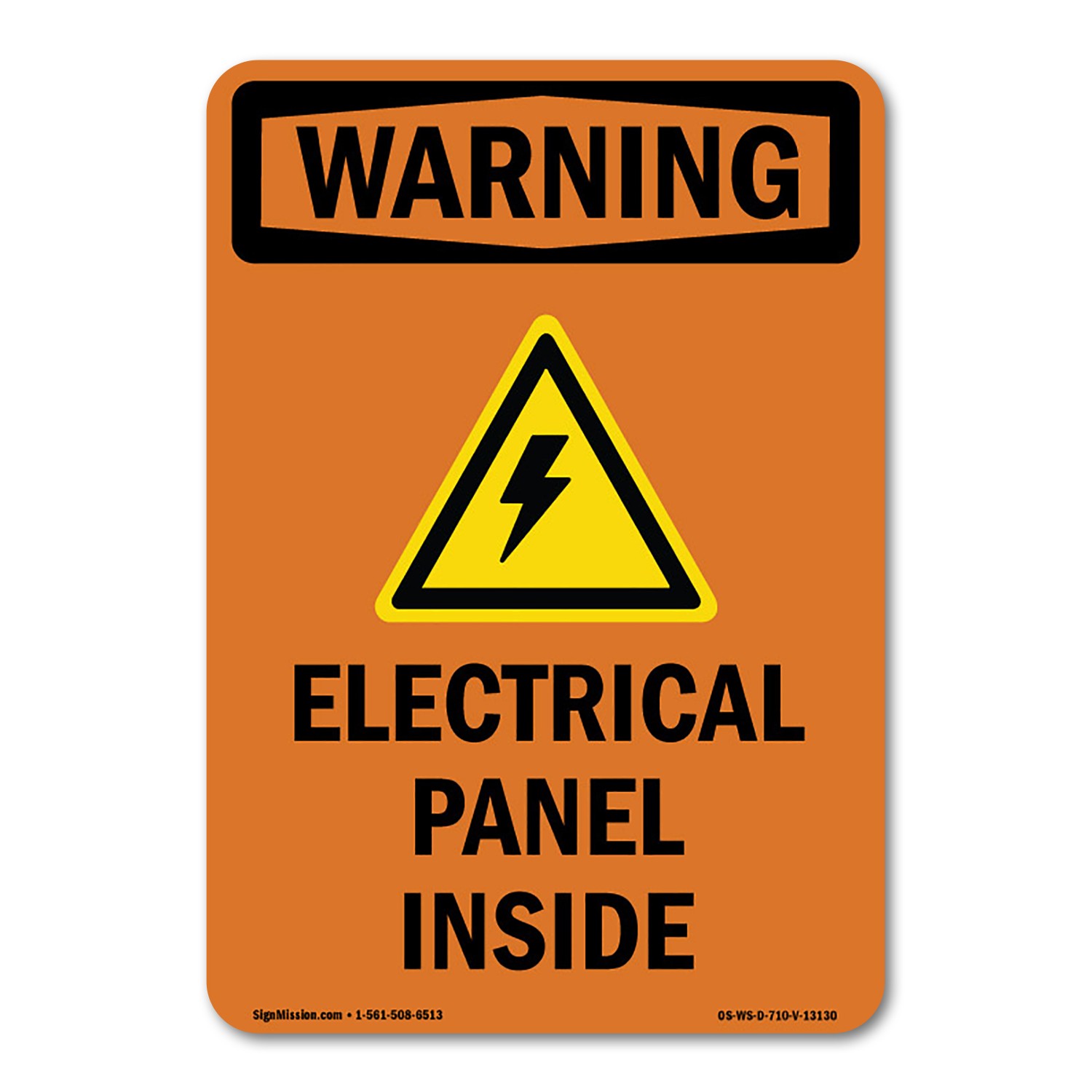 Electrical Panel Inside ANSI Warning Sign Metal Plastic Decal