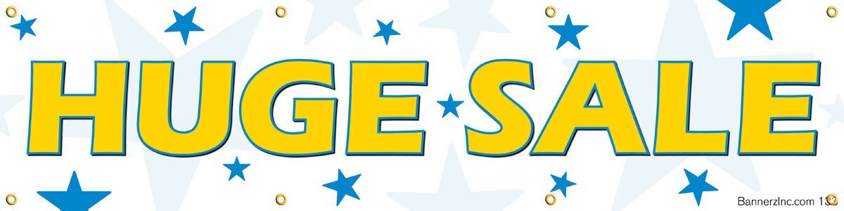 Huge Sale | Vinyl Banner w/ Grommets | Ready to Hang | 1.5’H x 6’W