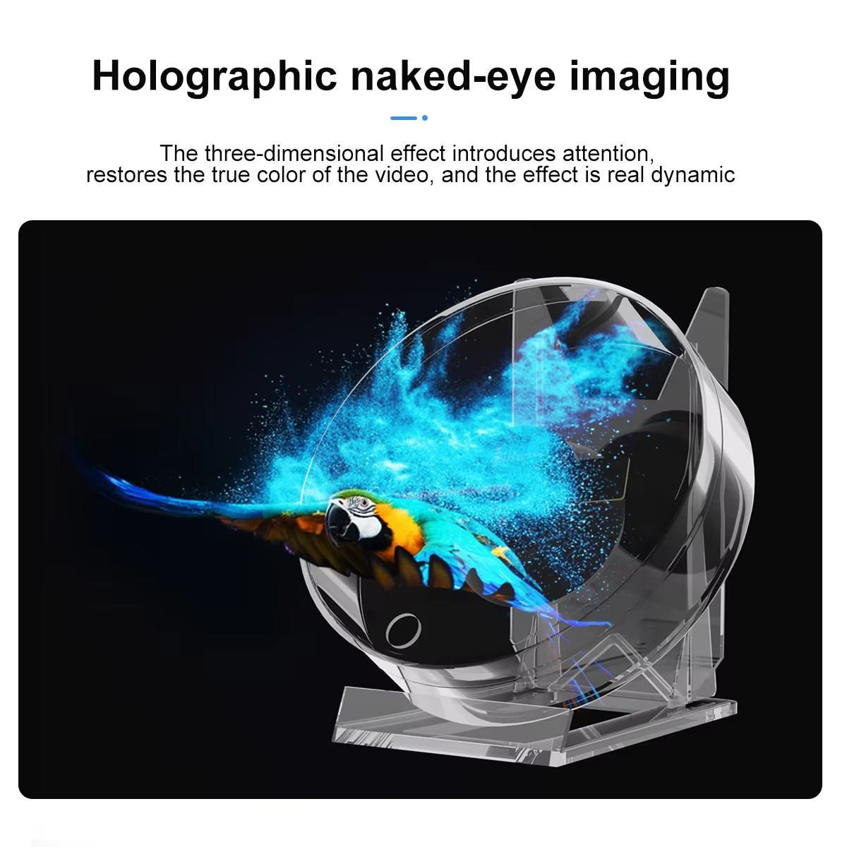 3D Holographic Advertising Lights LED Desktop Model Fan Screen with Audio Playba