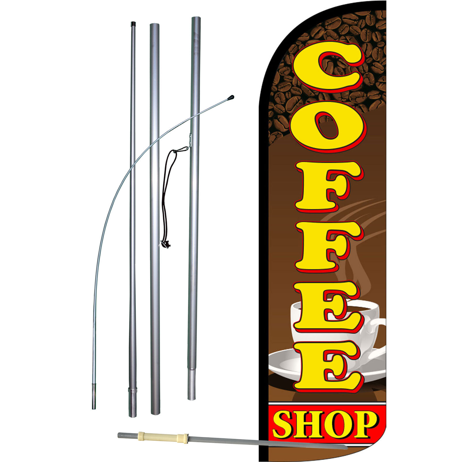 Coffee Shop Complete Swooper Flag Bundle