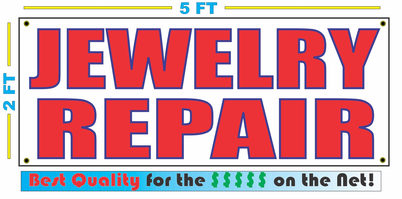JEWELRY REPAIR Banner Sign NEW Larger Size for PAWN Shop Junk Resale Store