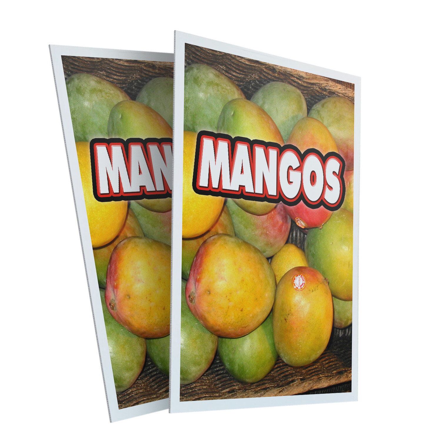 Coroplast Mangos 24″ x 36″ 2 Pack Of Store Sign Plastic Or Decal
