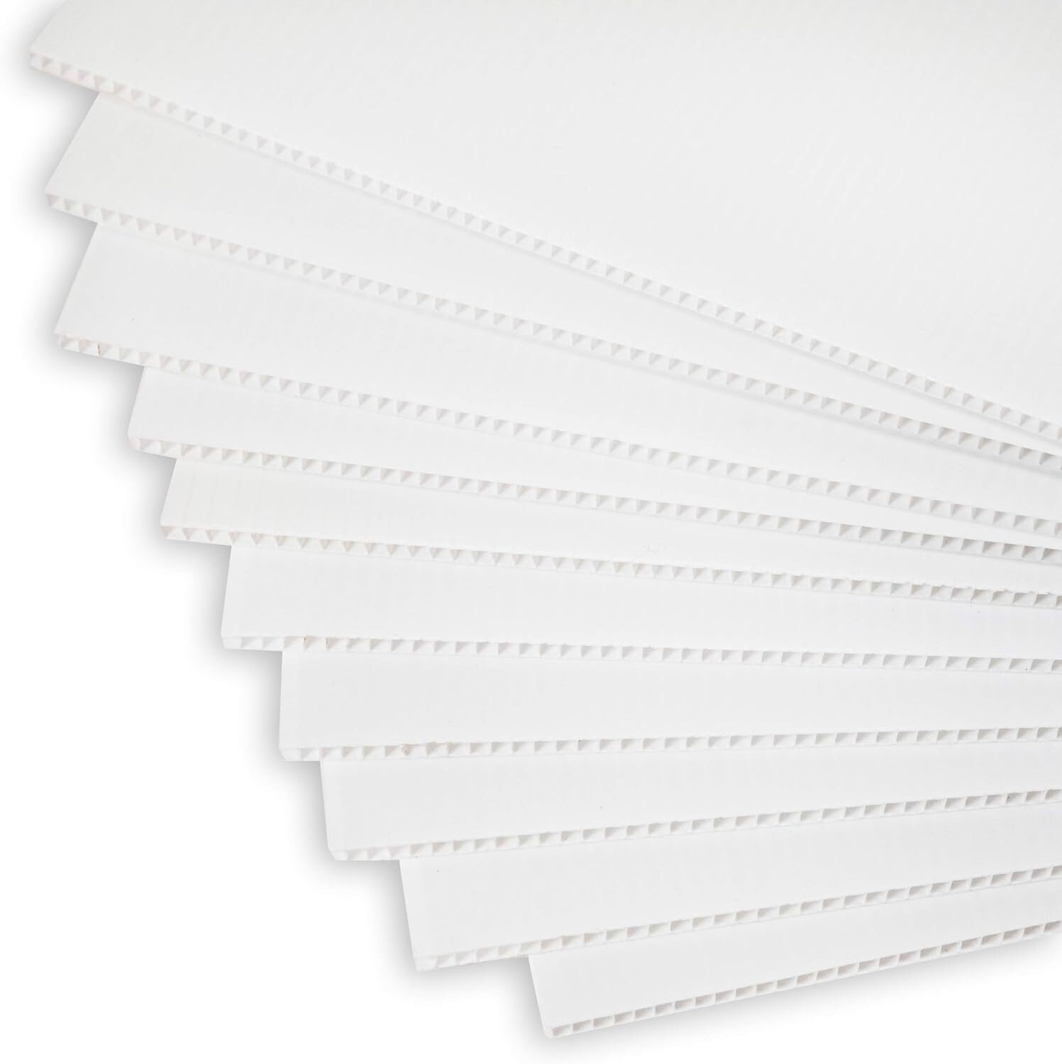 Corrugated Plastic Sheets | 17in x 13in | 10 Pack | Blank Coroplast Poster Bo…