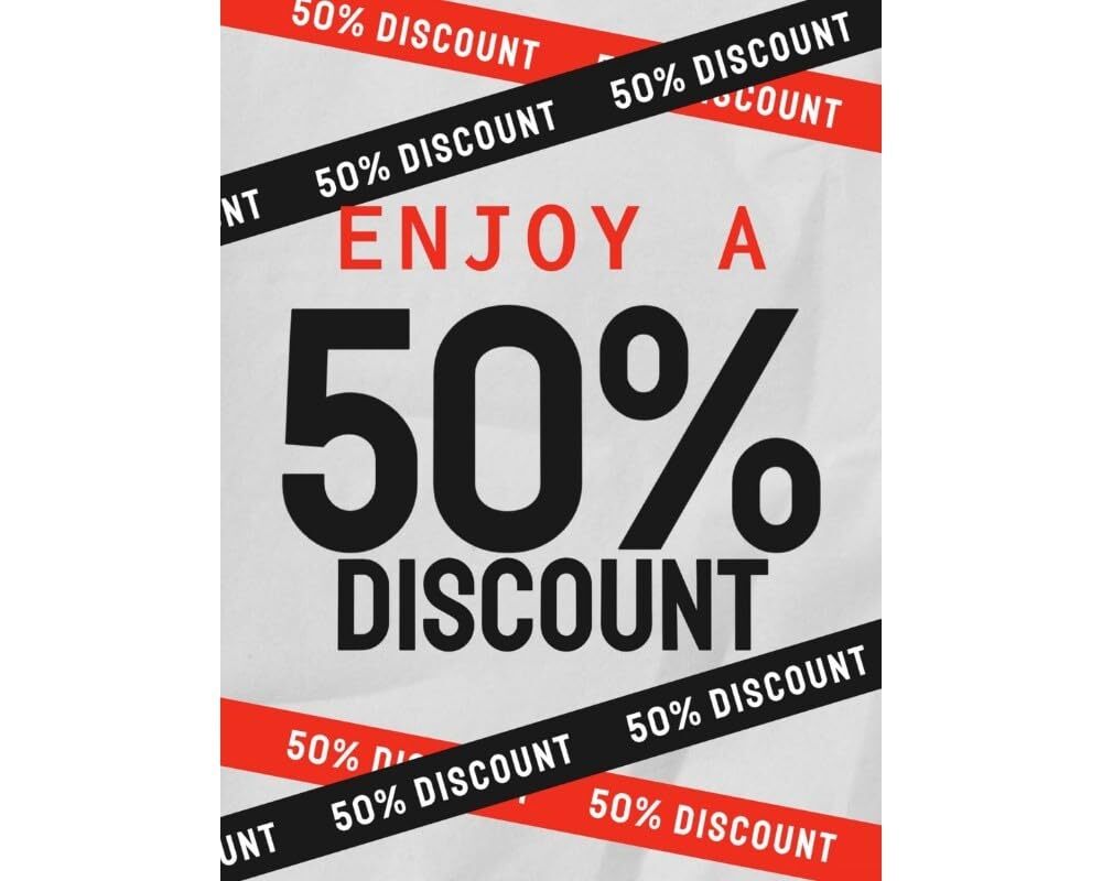 Enjoy a Discount | Full Color Window Display Signs | 18″W x 24″H