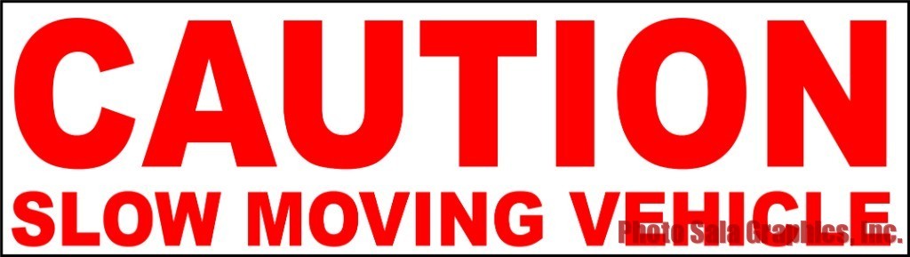Caution Slow Moving Vehicle Magnet