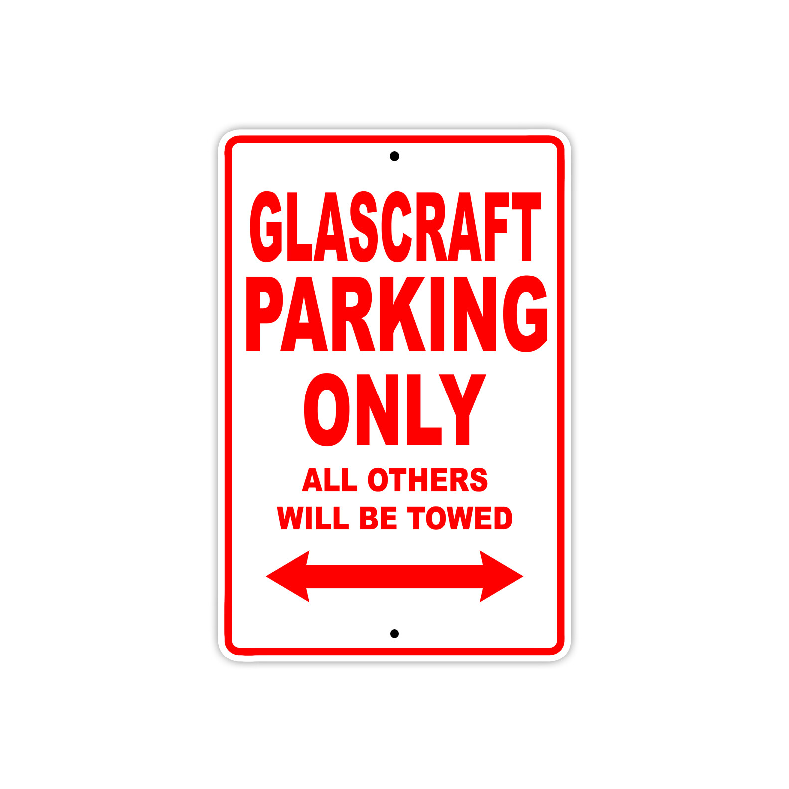 Glascraft Parking Only Boat Ship Yacht Marina Lake Dock Aluminum Metal Tin Sign