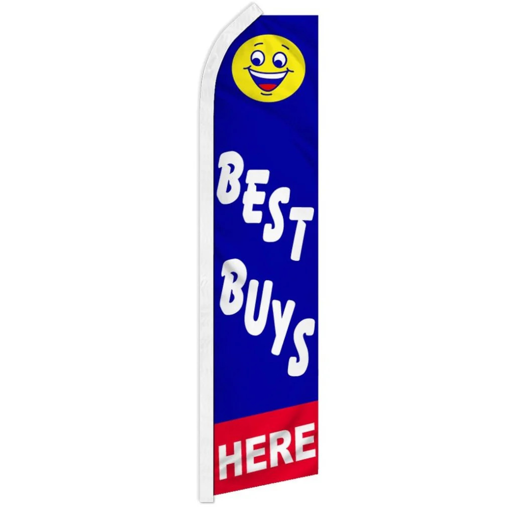 BEST BUYS HERE advertising super flag swooper banner business sign sale discount