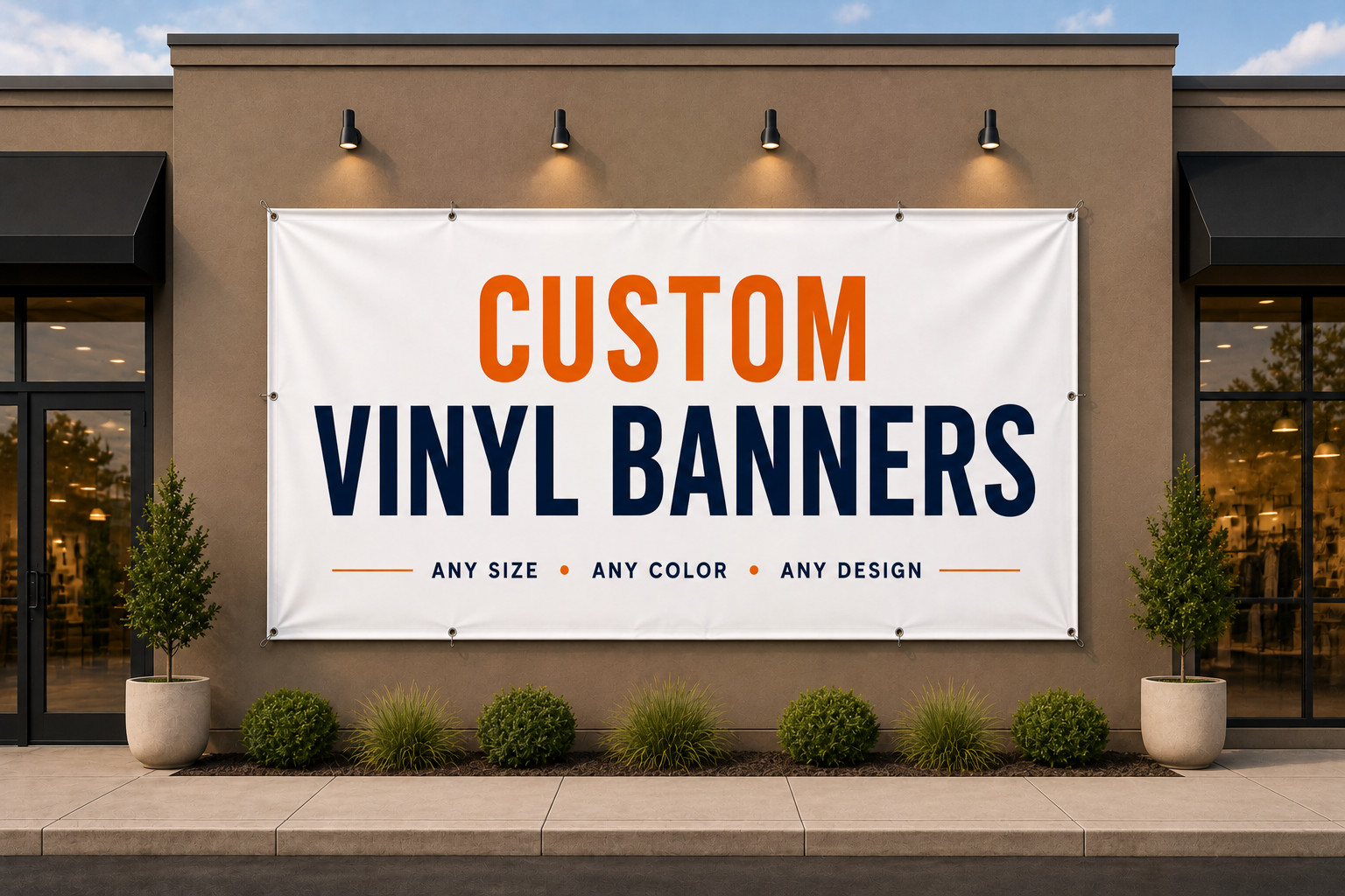Custom Outdoor Vinyl Banner Personalized Event Sign Waterproof UV Resistant USA