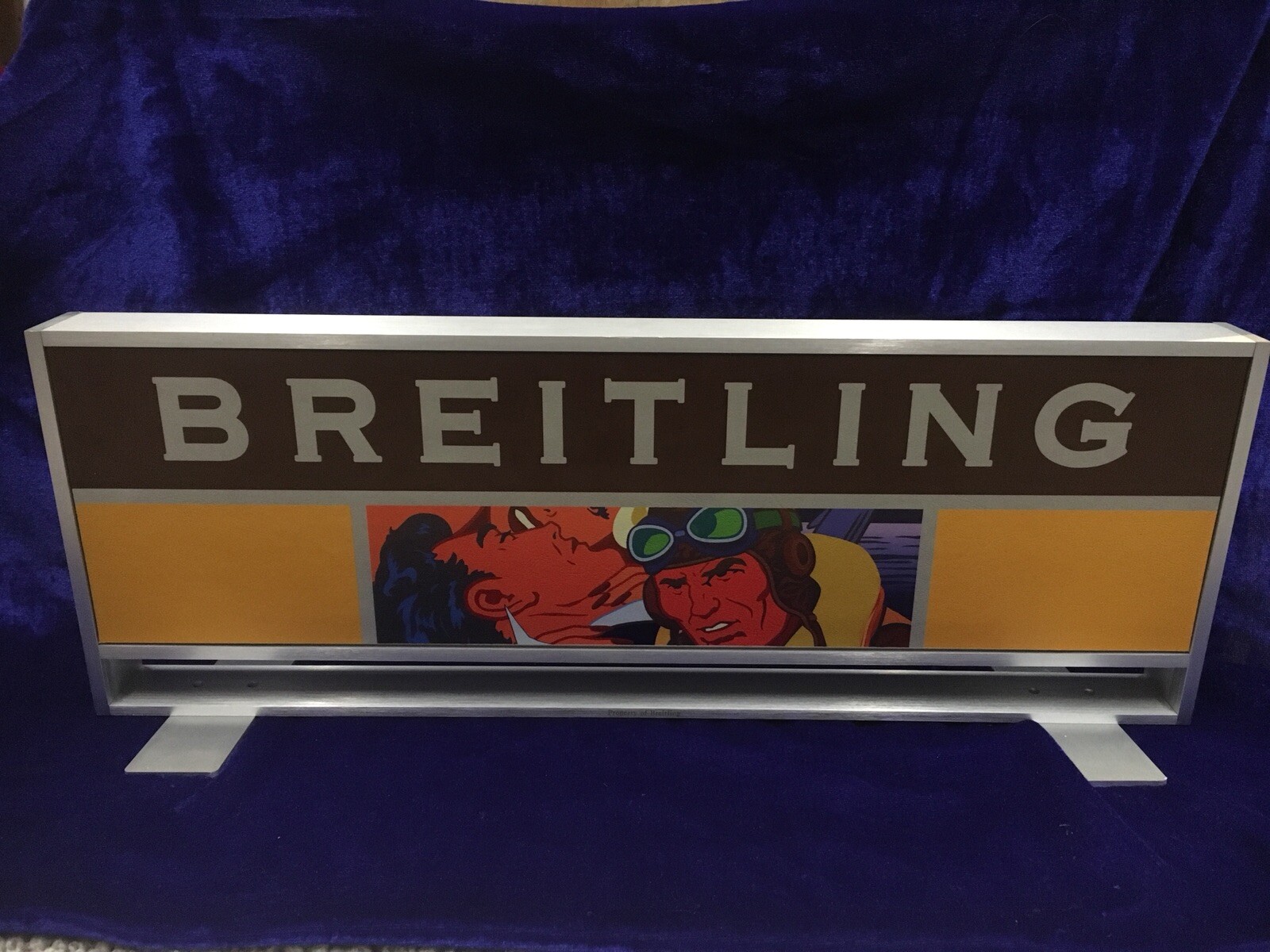 NEW Breitling Emblem Aluminum Retail Two – Sided Sign 7” X 18”