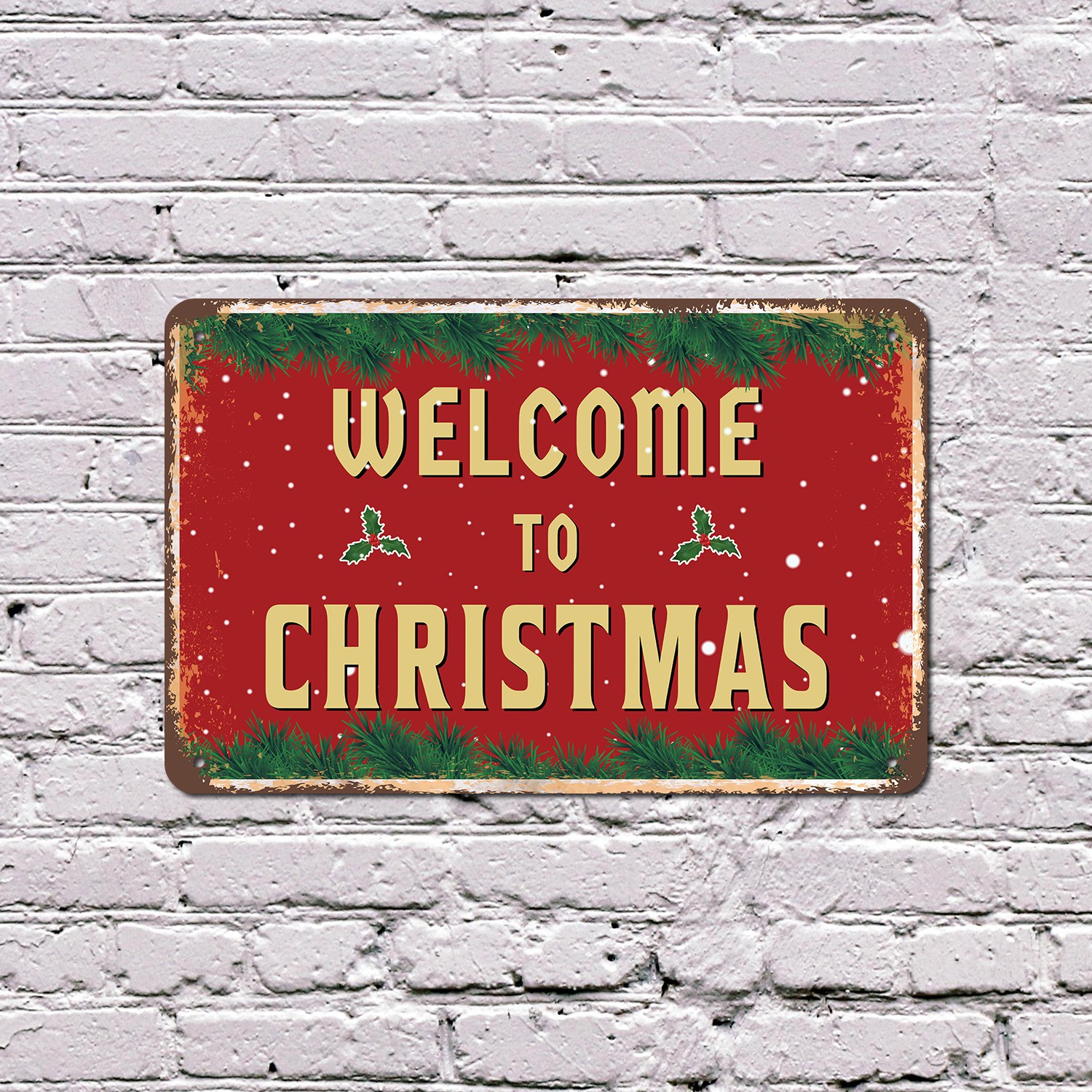 Welcome To Christmas Sign Cookies Cocoa Cheer Durable Perfect for Entryways