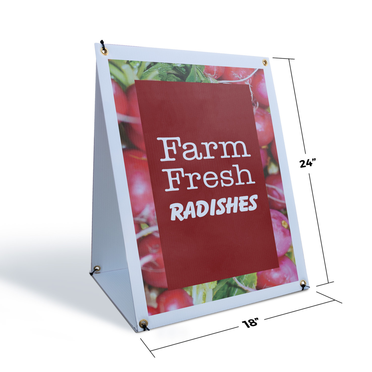 Farm Fresh Radishes A-Frame Sidewalk Sign Fresh Vegetables Nutritious Deals